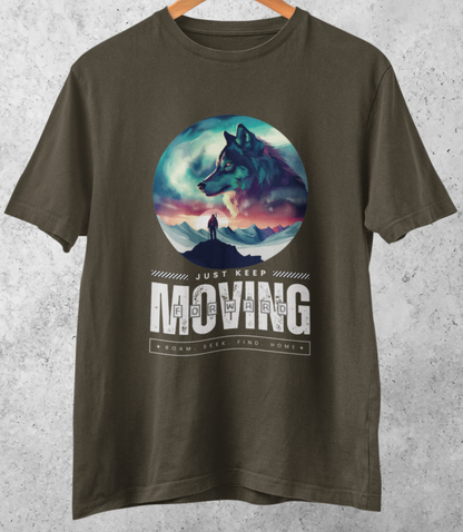 Keep Moving Forward: Wanderer's Journey T-shirt