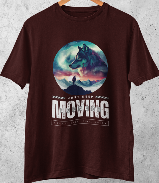 Keep Moving Forward: Wanderer's Journey T-shirt