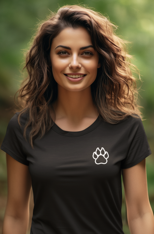 InkedWolf Women's T-Shirt - Stylish Wolf Paw Print Design