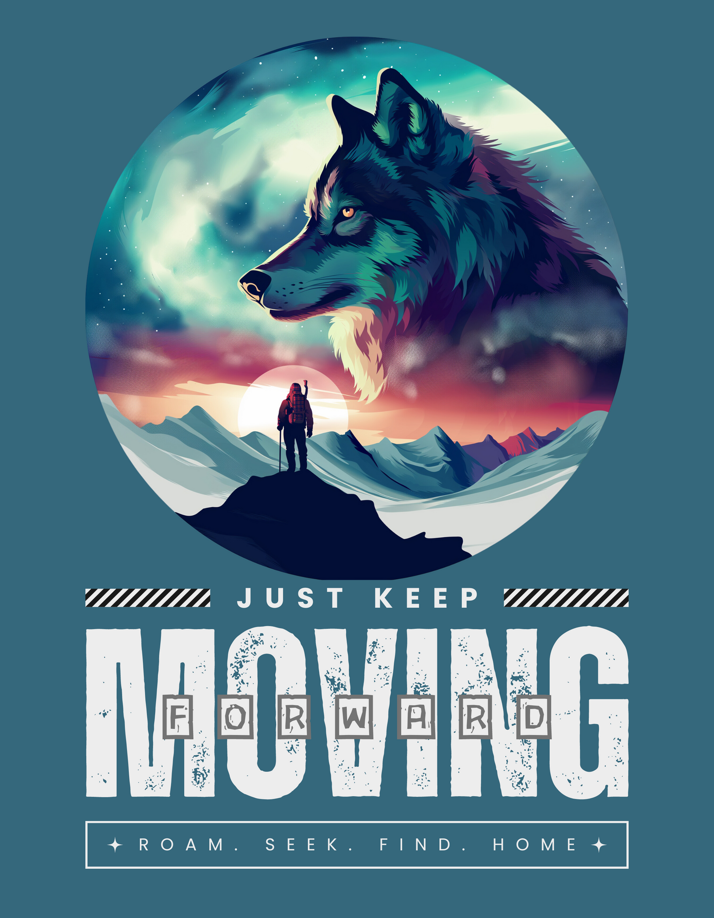 Keep Moving Forward: Wanderer's Journey T-shirt